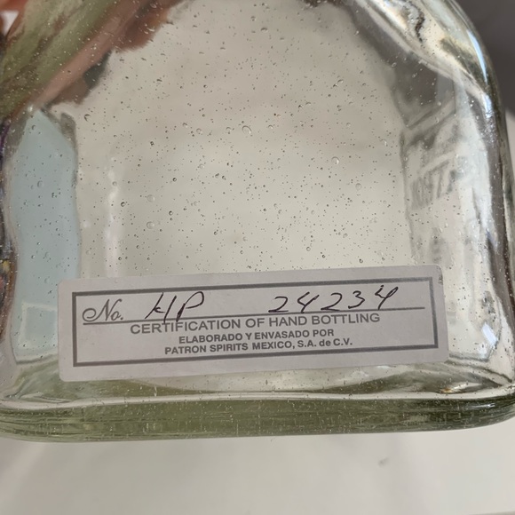 Patron Silver Tequila Bottle 0.75L (750ml) Empty w Cork & Don Julio Tequila 50ml - Picture 7 of 13